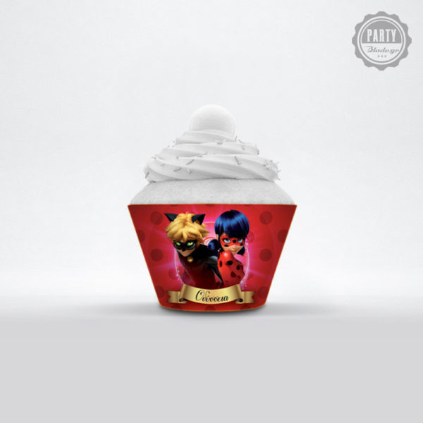 θηκη cupcake για παρτυ Ladybug
